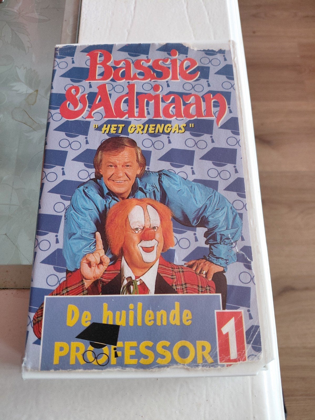 Bassie en Adriaan Huilende Professor 1 Griengas videoband, Gebruikt, Alle leeftijden, Kinderprogramma's en -films, Overige typen