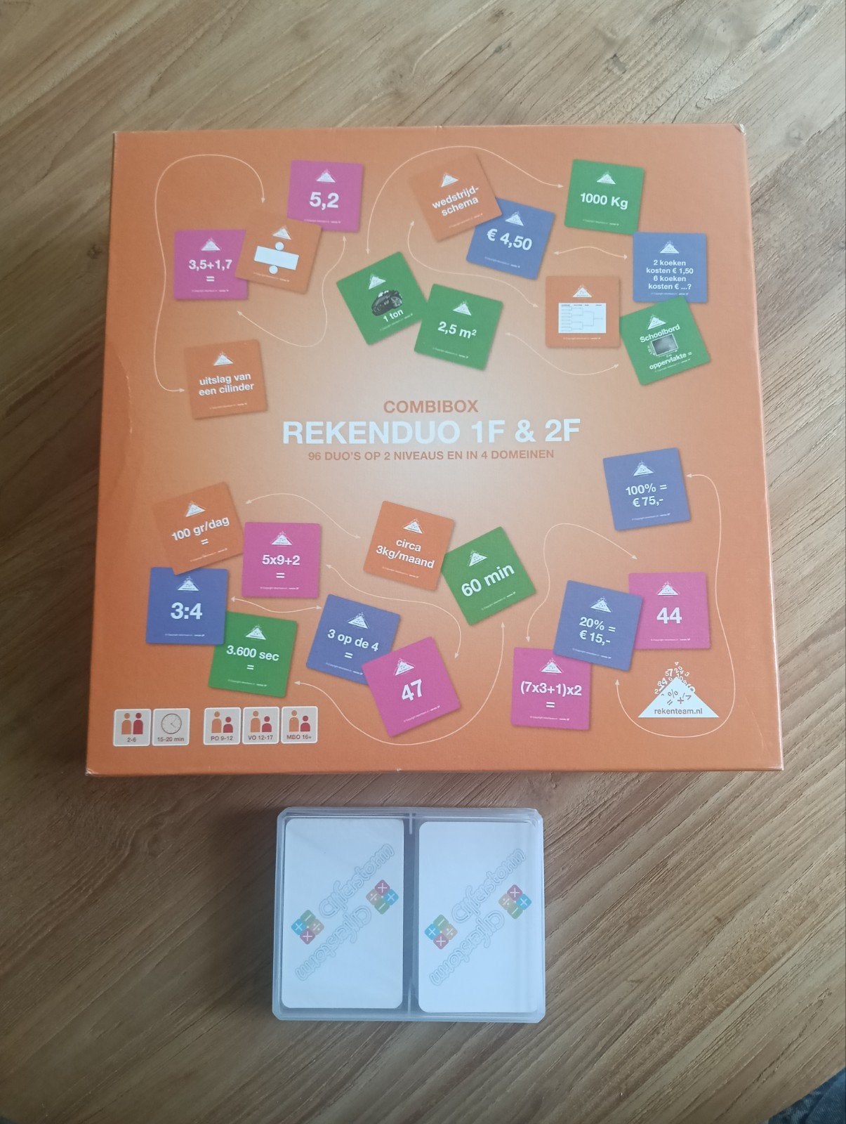 Combibox Rekenduo 1F & 2F - Educatief Rekenspel, Hobby en Vrije tijd, Een of twee spelers, Ophalen of Verzenden, Zo goed als nieuw