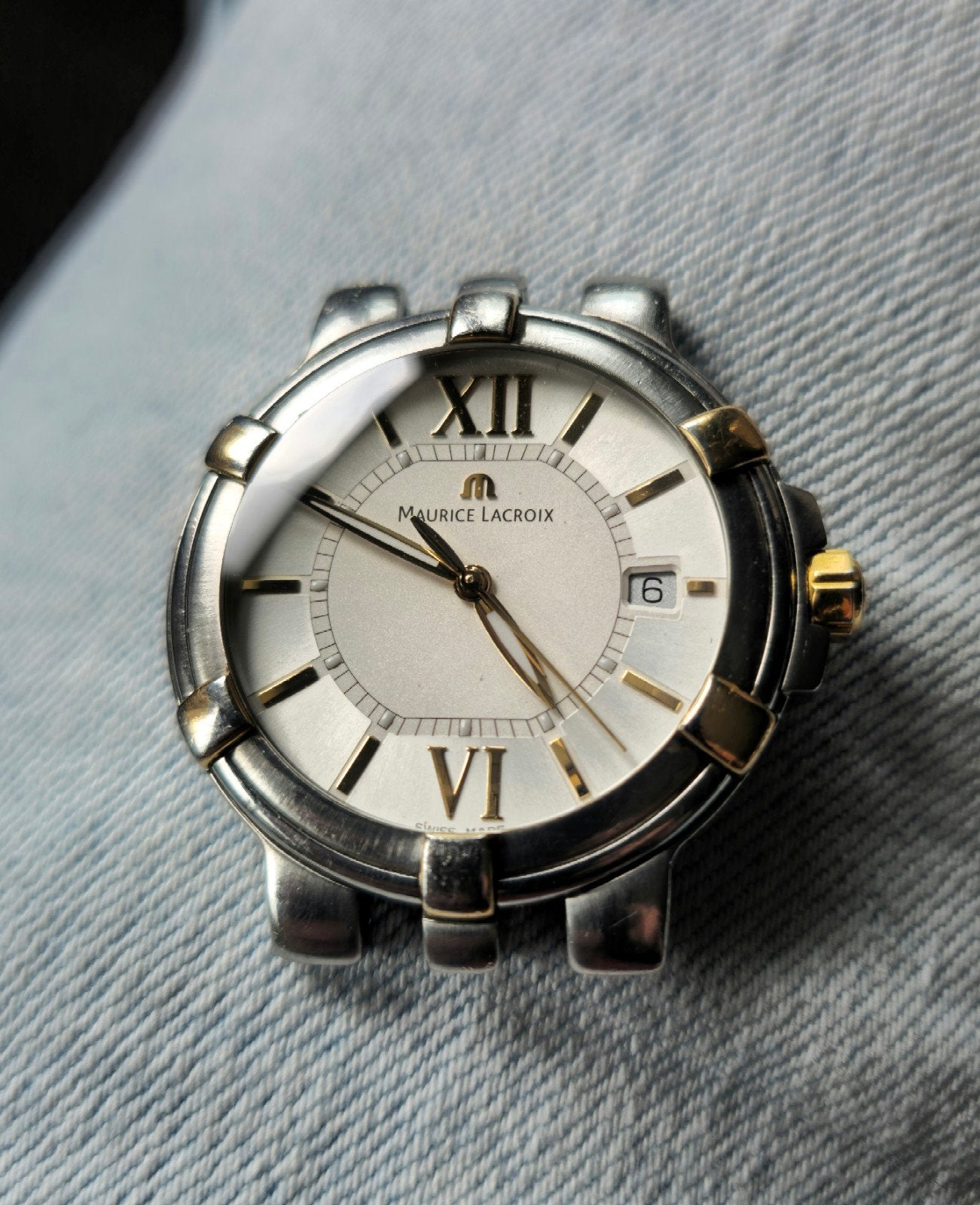 Originele Maurice Lacroix Calypso 1107 (39 mm), Swiss Made, Ophalen of Verzenden, Gebruikt, Staal, Overige merken