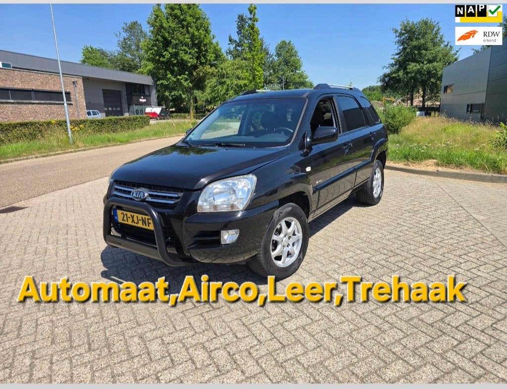 Kia Sportage 2.7 V6 X-pression 4WD Automaat Leer,AIRCO,Trekh, Auto's, Kia, Automaat, Gebruikt, 2656 cc, Zwart