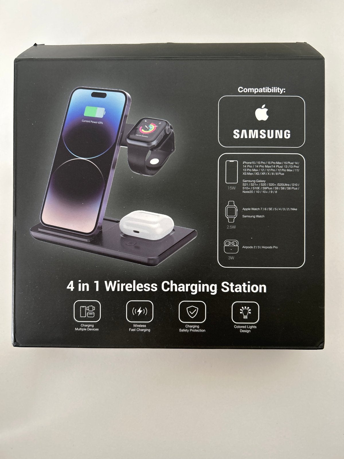 4-in-1 Draadloos Oplaadstation voor Telefoon, Horloge, Oortj, Ophalen of Verzenden, Nieuw