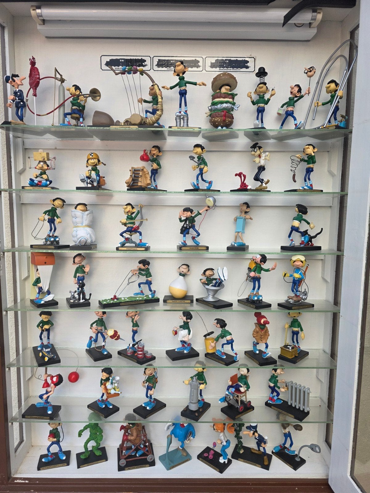 Complete serie van 47 Guust Flater  figuren - Plastoy Collec, Ophalen, Zo goed als nieuw