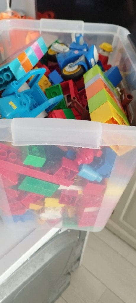 Duplo lego treinrails en doos diversen, Kinderen en Baby's, Speelgoed | Duplo en Lego, Ophalen, Gebruikt, Duplo