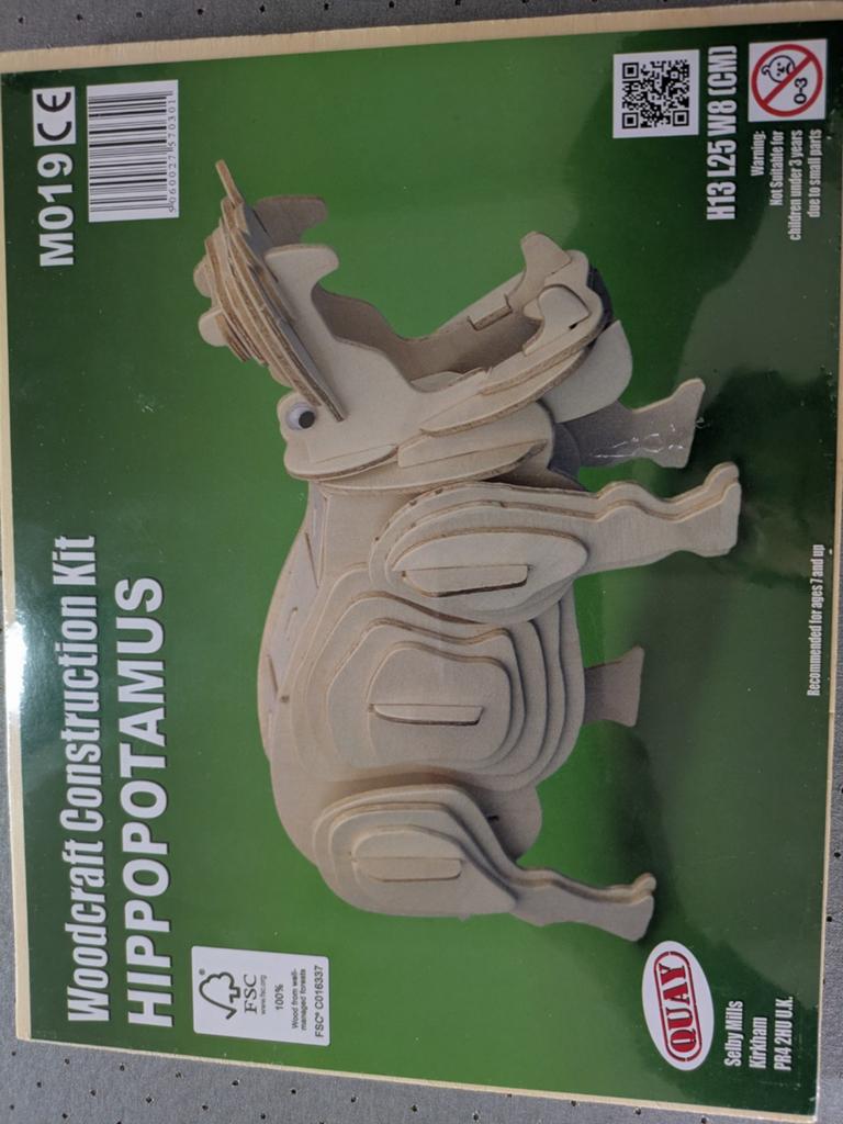 Woodcraft hippotamus , nieuw in seal, Ophalen of Verzenden, Nieuw
