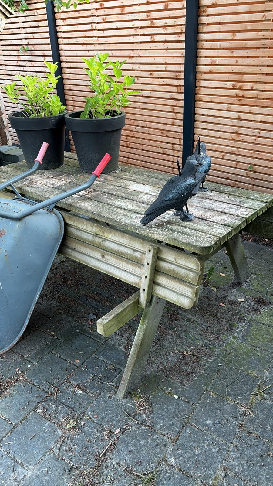 Picknicktafel, Ophalen, Zo goed als nieuw, Rechthoekig, Hout