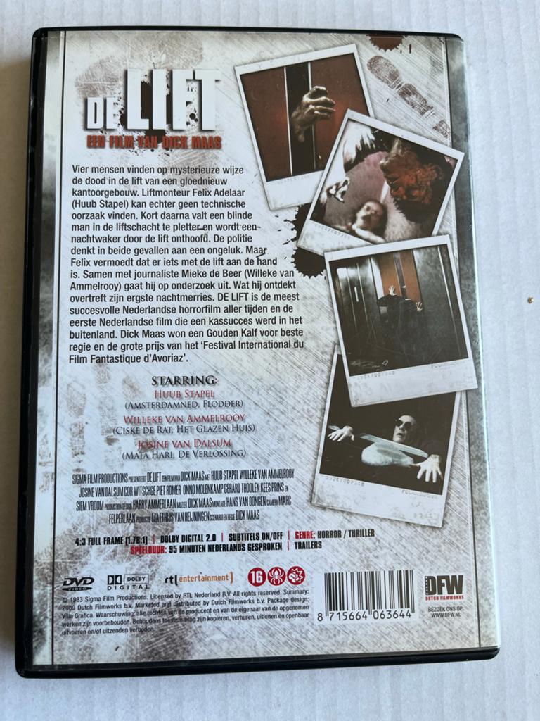 De Lift - DVD, Cd's en Dvd's, Dvd's | Horror, Gebruikt, Overige genres, Vanaf 16 jaar, Ophalen of Verzenden