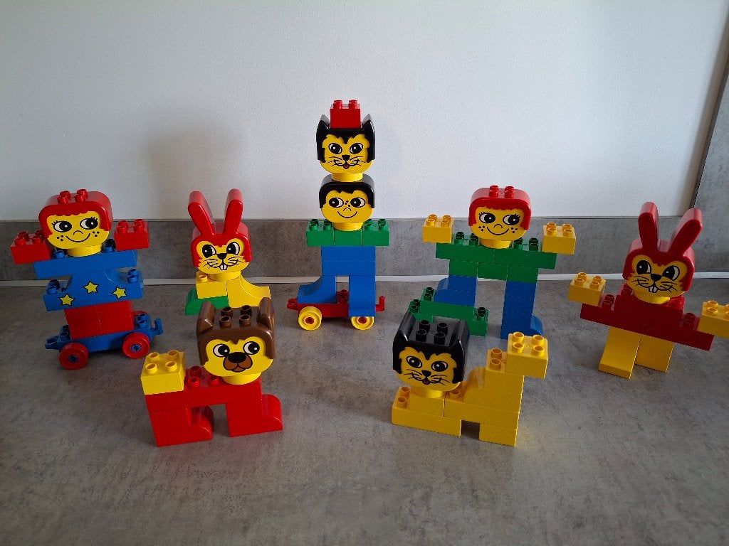 LEGO Duplo 2383 complete Basic Bucket + veel extra’s!, Gebruikt, Ophalen of Verzenden, Duplo, Complete set