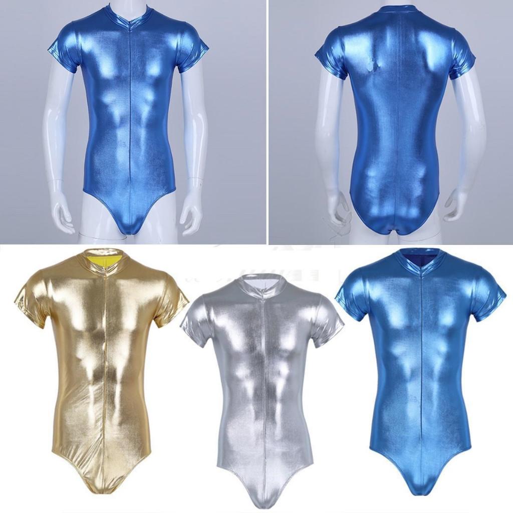 Heren bodysuit (sexy jumpsuit wetlook fetish zwempak leren), Verzenden, Nieuw, Overige maten, Overige thema's