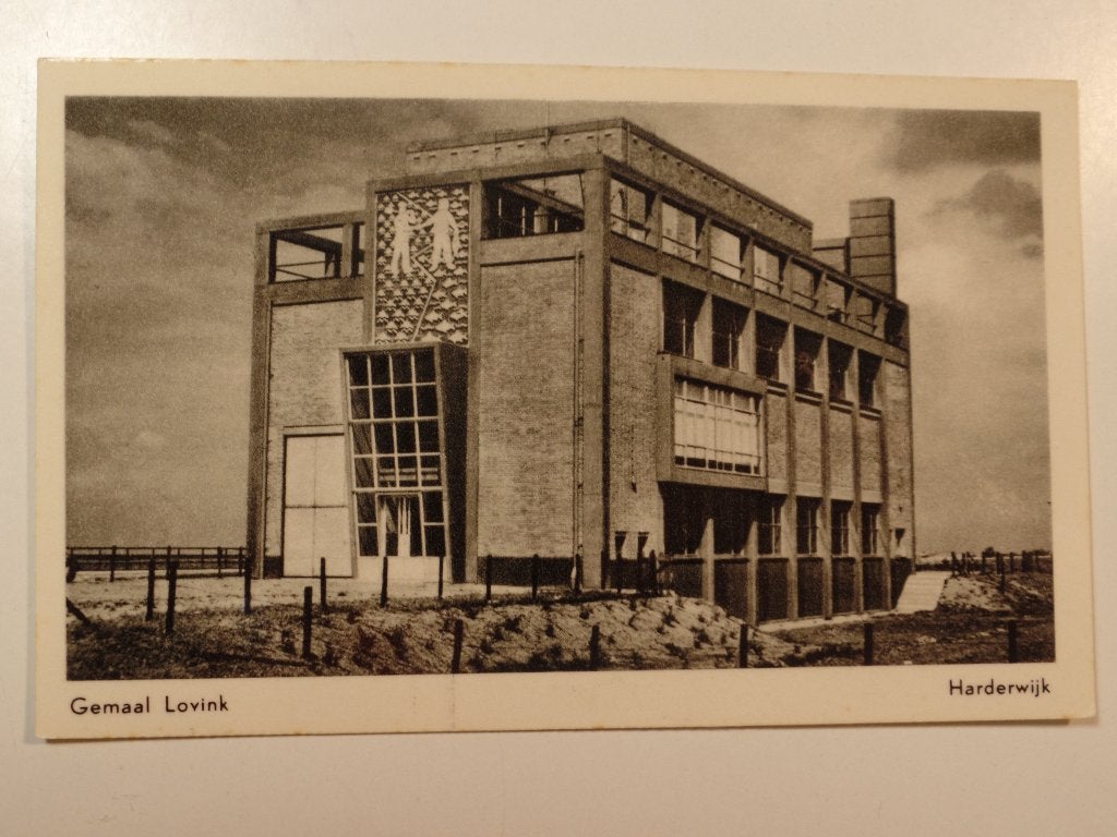 Harderwijk Gemaal Lovink Flevoland, Ophalen of Verzenden, 1940 tot 1960, Ongelopen, Gelderland