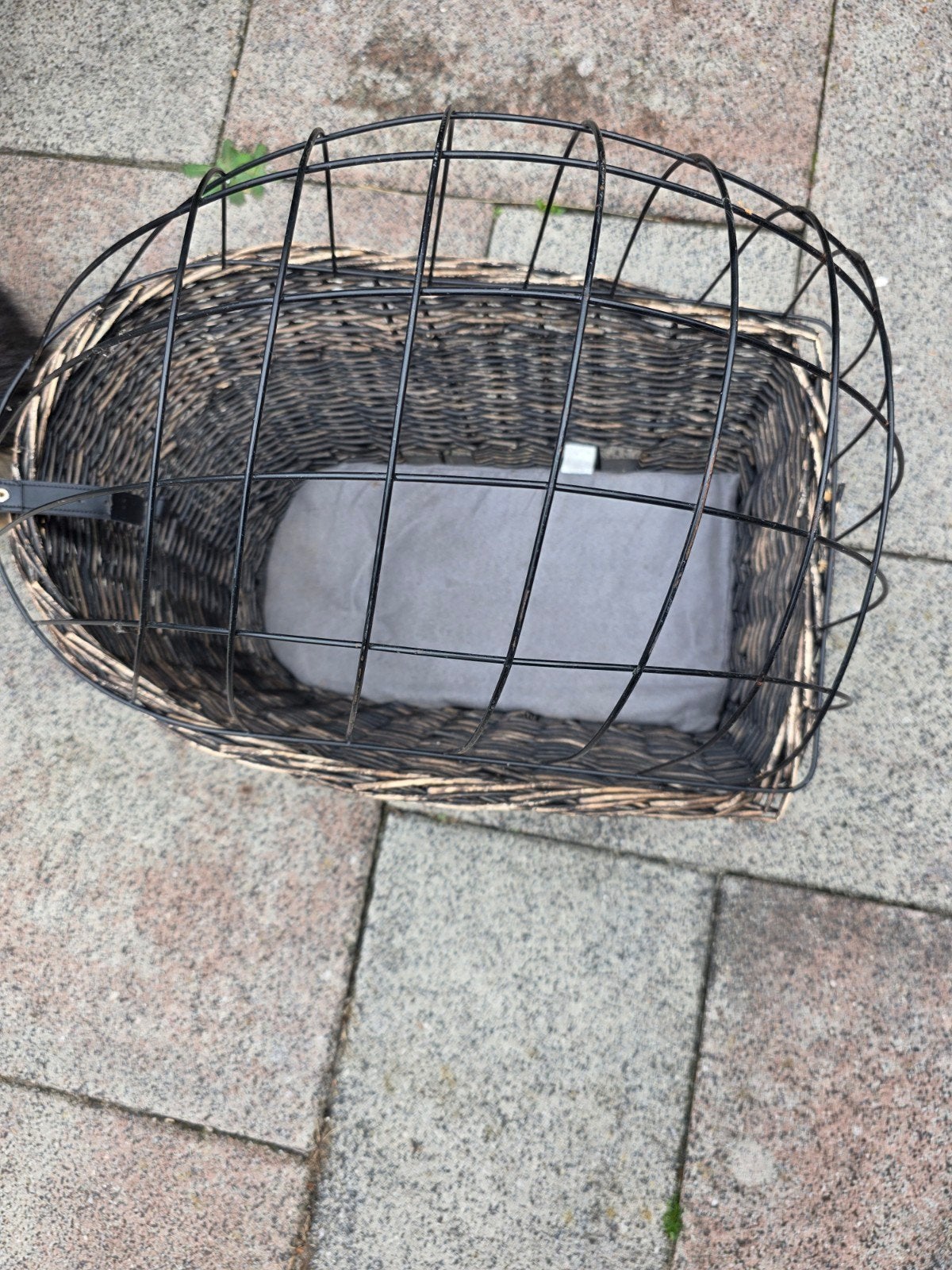 Hondenfietsmand met traliewerk - rieten mand, Ophalen of Verzenden, Gebruikt, Hondenkar, Minder dan 20 kg