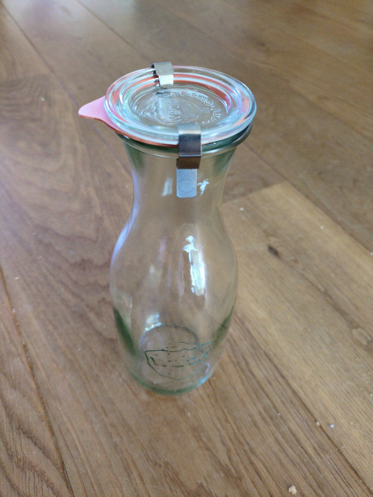 Weck fles/pot 1 liter, Huis en Inrichting, Keuken | Keukenbenodigdheden, Voorraadpot, Ophalen, Zo goed als nieuw, Glas