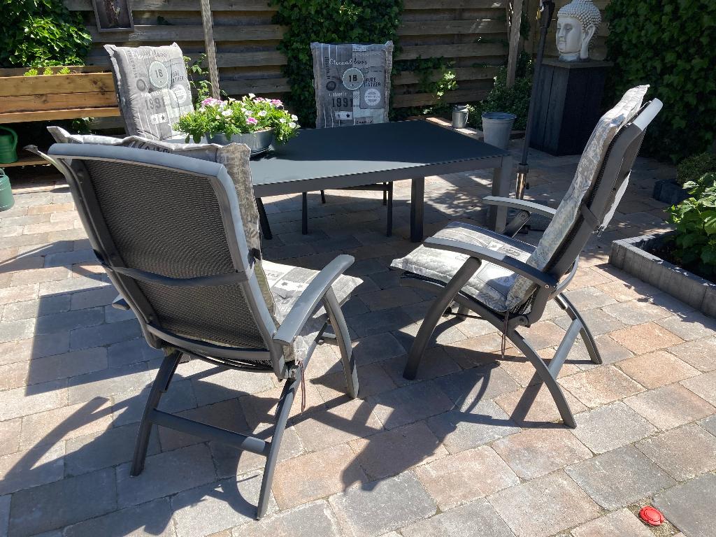 Hartman tuinset 4 personen, Tuin en Terras, Tuinsets en Loungesets, Ophalen, Gebruikt