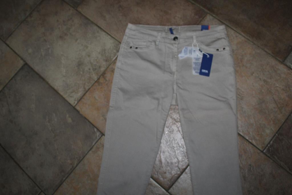 Cecil Janet vlotte stretch broek mt 30/32 KOOPJE, Maat 38/40 (M), Verzenden, ., Beige