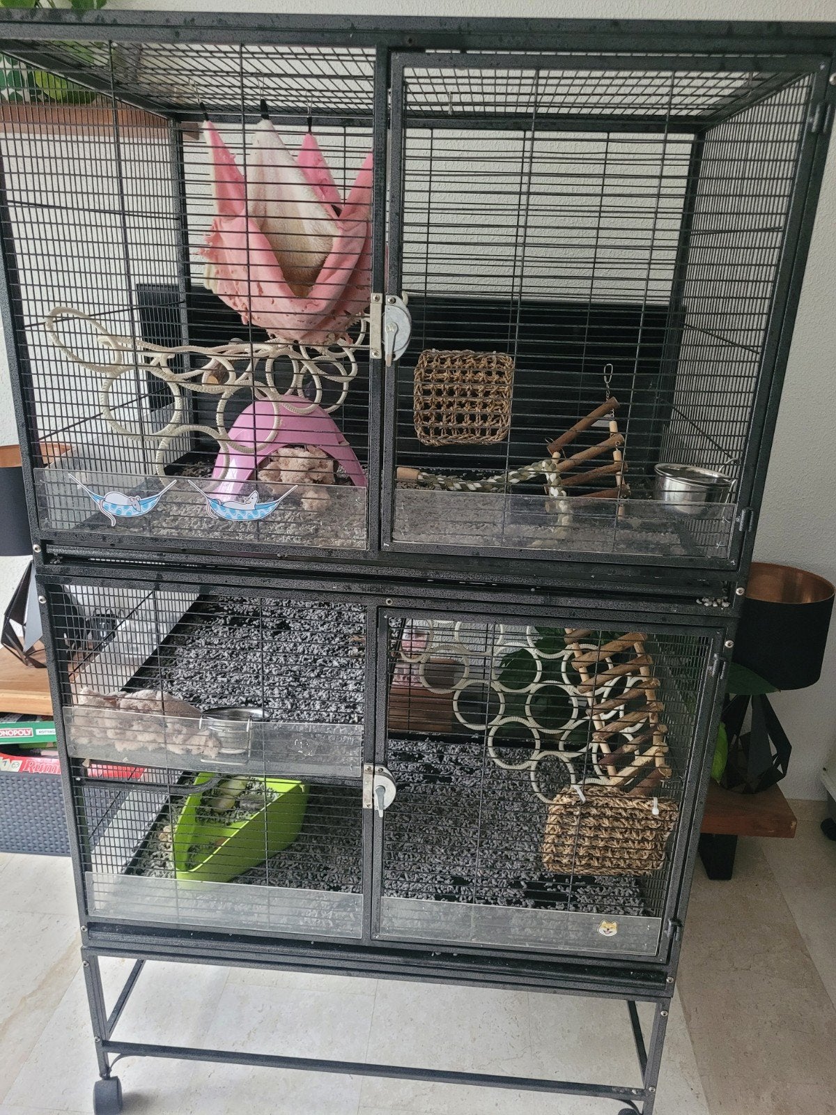 'Grote rattenkooi. Hoogte 160 cm. Breedte 92 cm. Diepte 64 c, Dieren en Toebehoren, Ophalen, Gebruikt