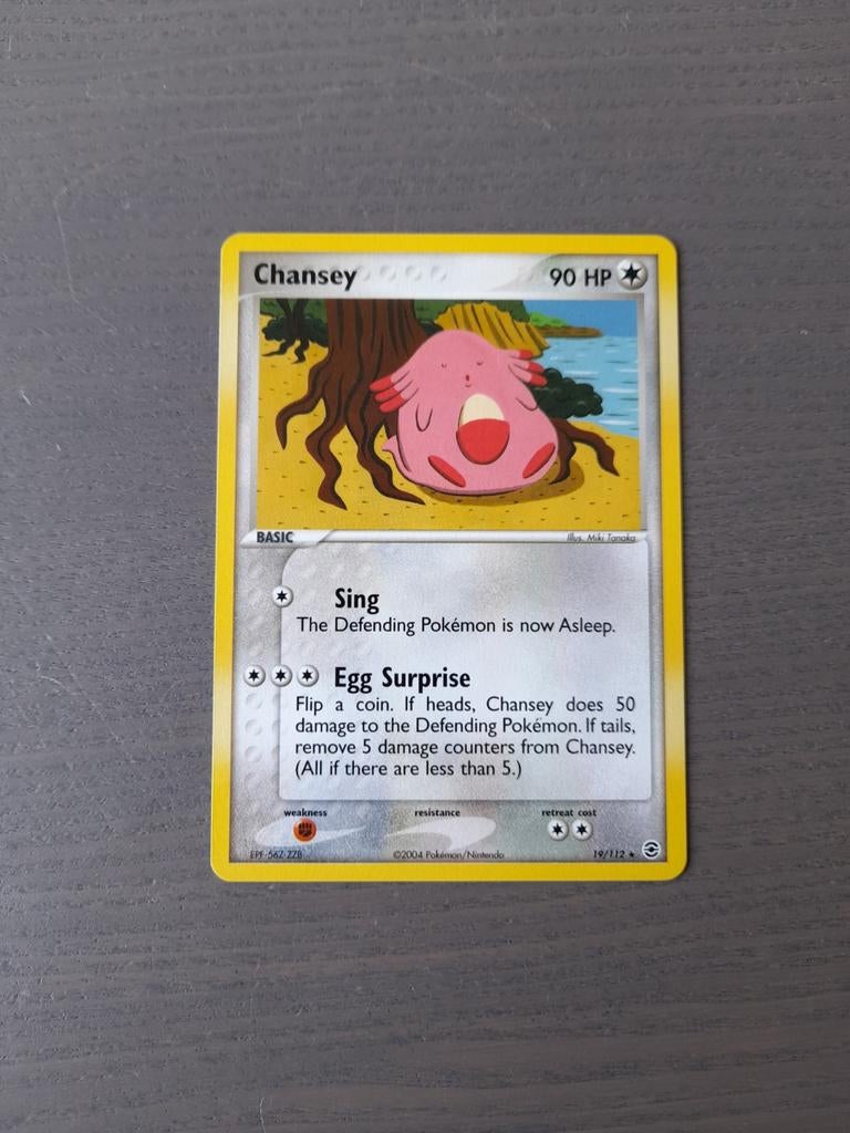 2004 fire red leaf green 19/112 chansey, Ophalen of Verzenden, Zo goed als nieuw, Losse kaart