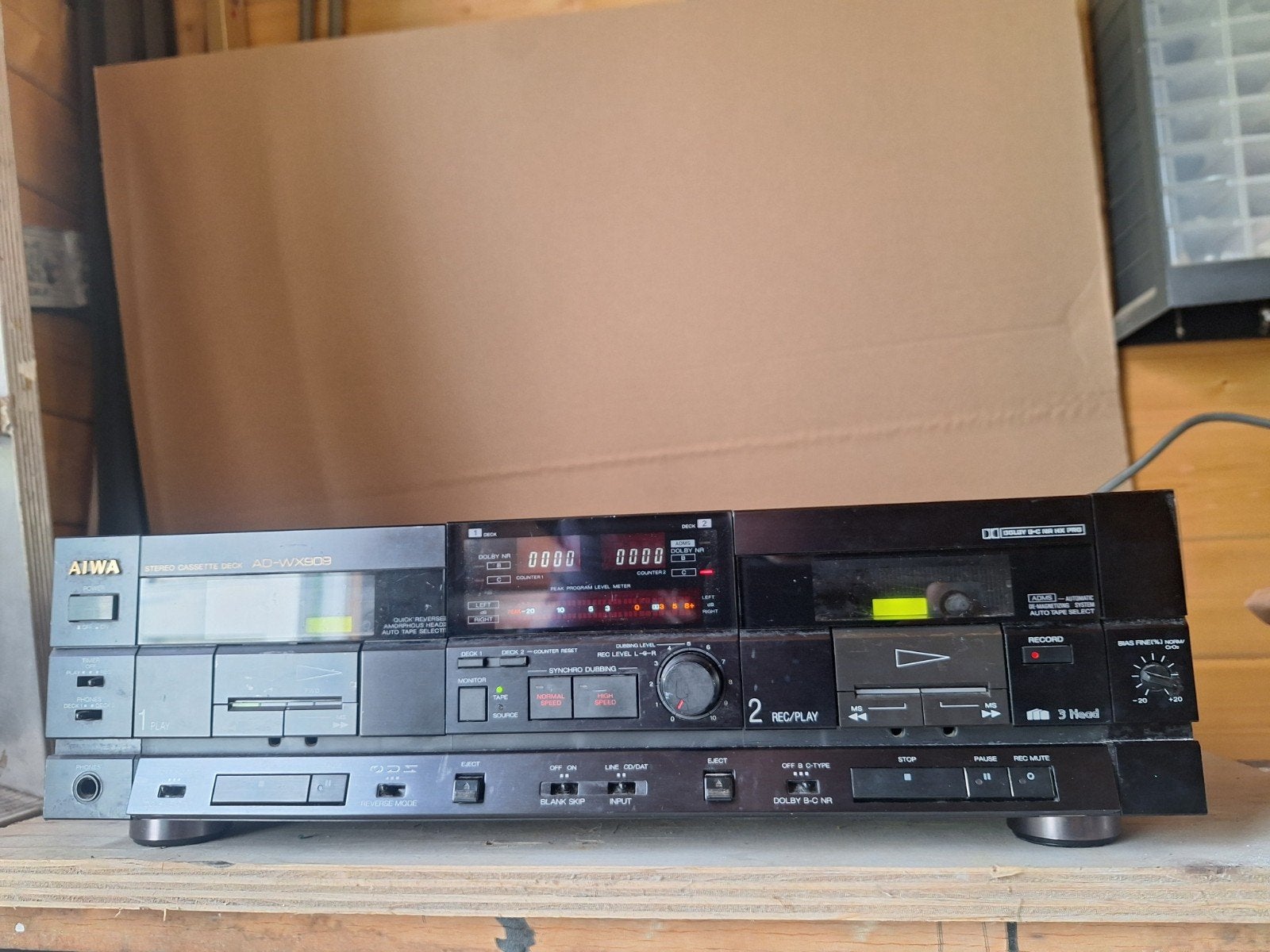 Aiwa cassettedeck AD-WX 909, Ophalen, Niet werkend, Analoog