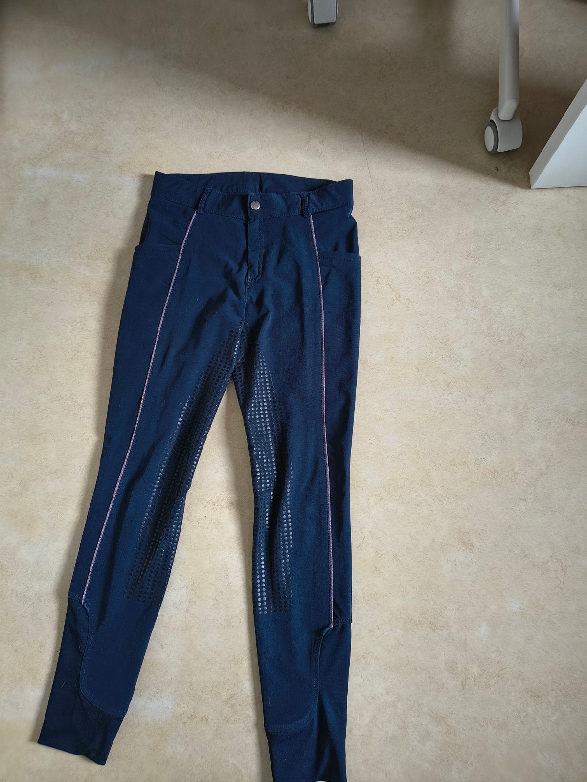 Paardrijbroek 164 meisje donkerblauw, Dieren en Toebehoren, Gebruikt, Kinderen, Ophalen of Verzenden, Recreatie