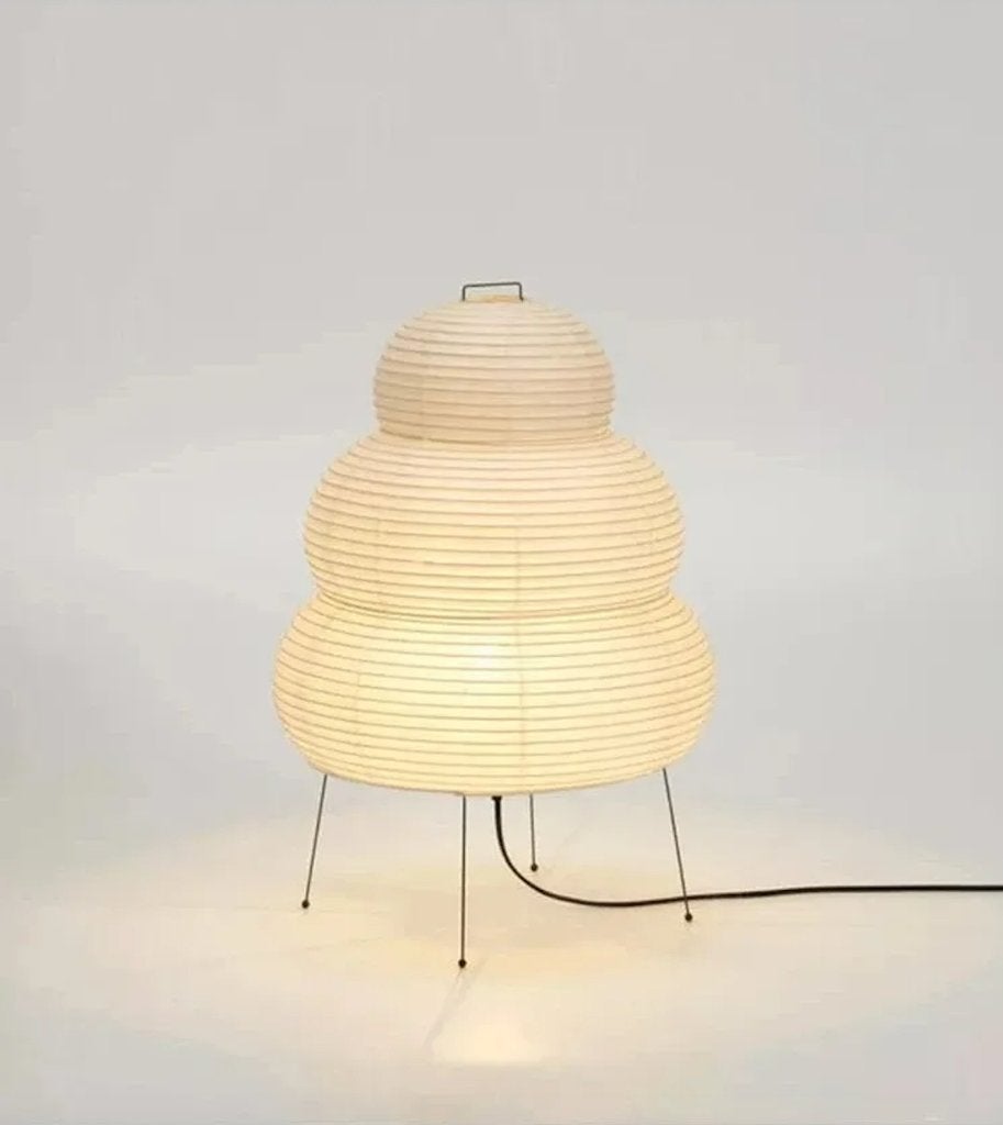 Tafellamp Rijstpapier Metaal NIEUW Groot Wabi Sabi Japandi, Beige, 60 cm, Nieuw, Sfeerlamp