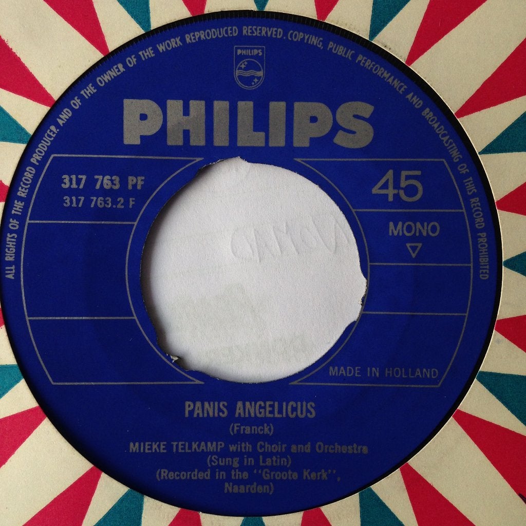 Mieke Telkamp Ave Maria 7" mono 1957 50s religie katholiek, Ophalen of Verzenden, Gebruikt, 7 inch, Religie en Gospel
