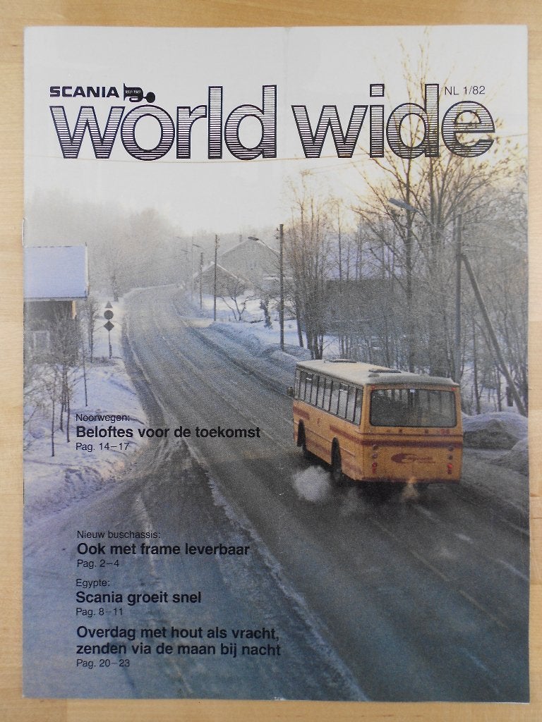 Scania Worldwide tijdschrift nummer 1 1982, Ophalen of Verzenden, Zo goed als nieuw, Overige merken, Scania