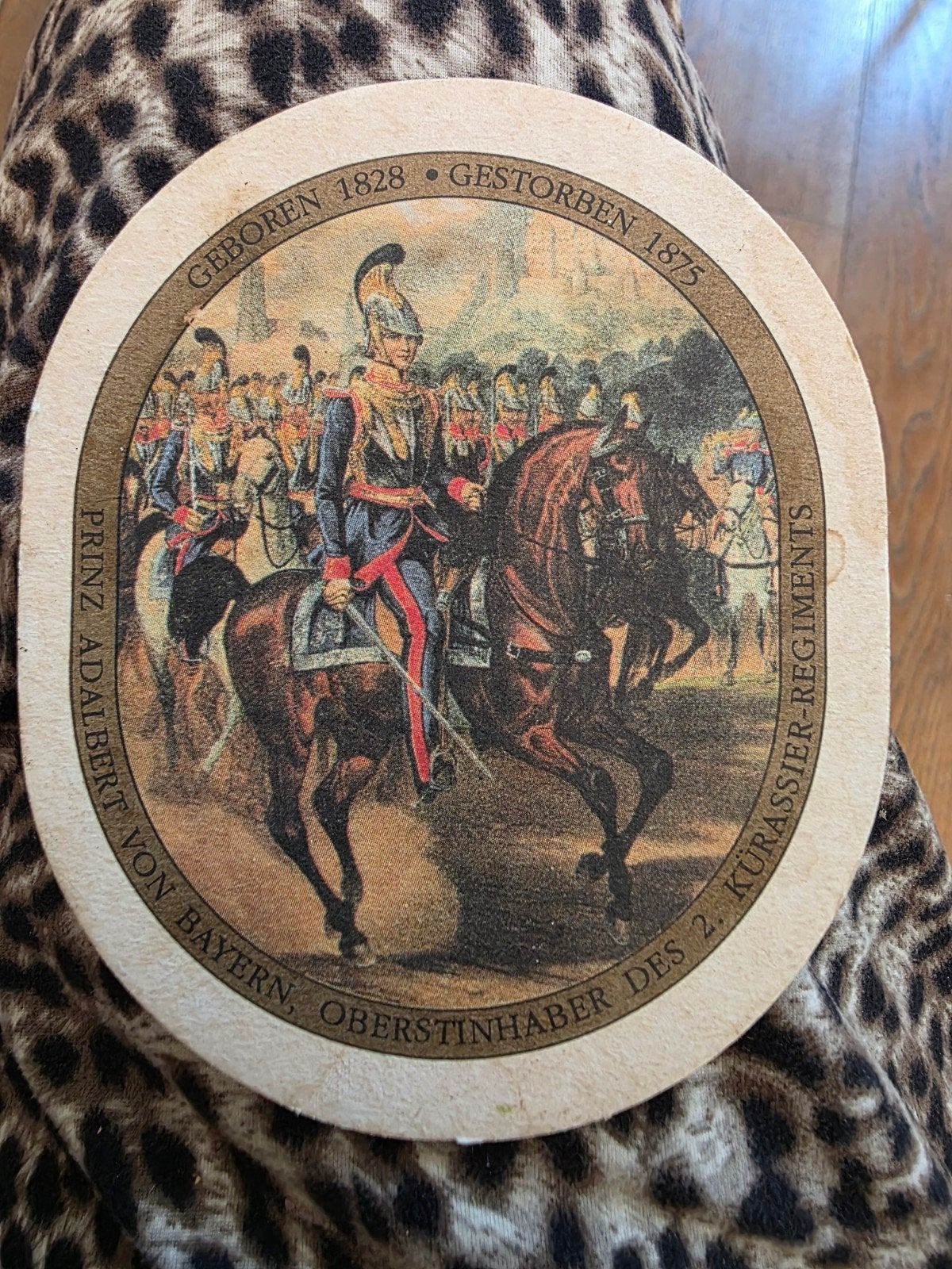 Vintage bierviltje Prins Adalbert van Beieren, Verzamelen, Ophalen of Verzenden, Gebruikt
