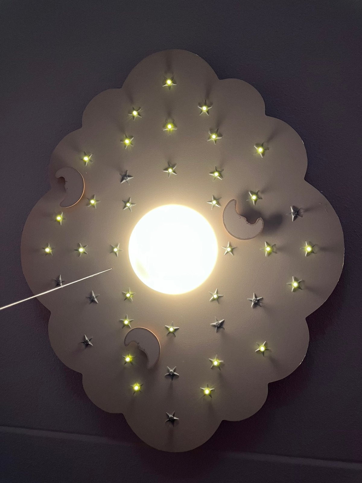 Plafondlamp wolk, maan, sterren, Ophalen, Gebruikt, Plafondlamp