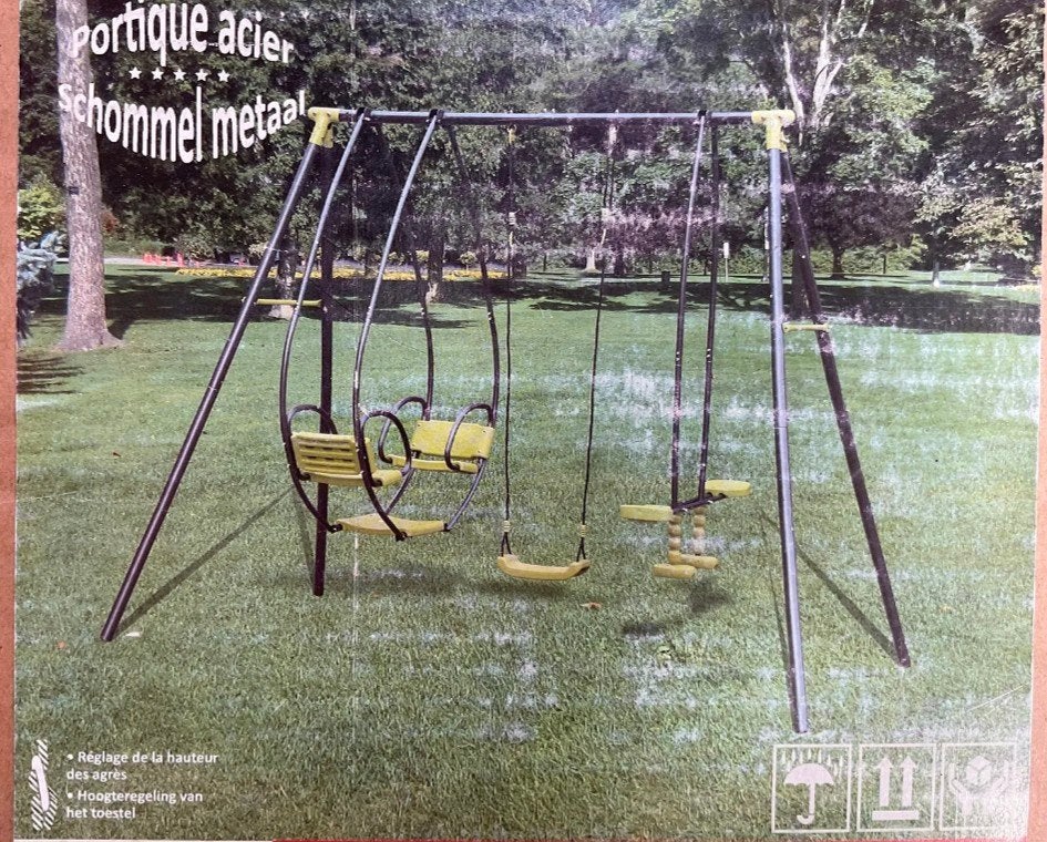 Metalen Schommelset (3-delig) – Complete Tuinschommel Nieuw, Ophalen, Nieuw, Schommel