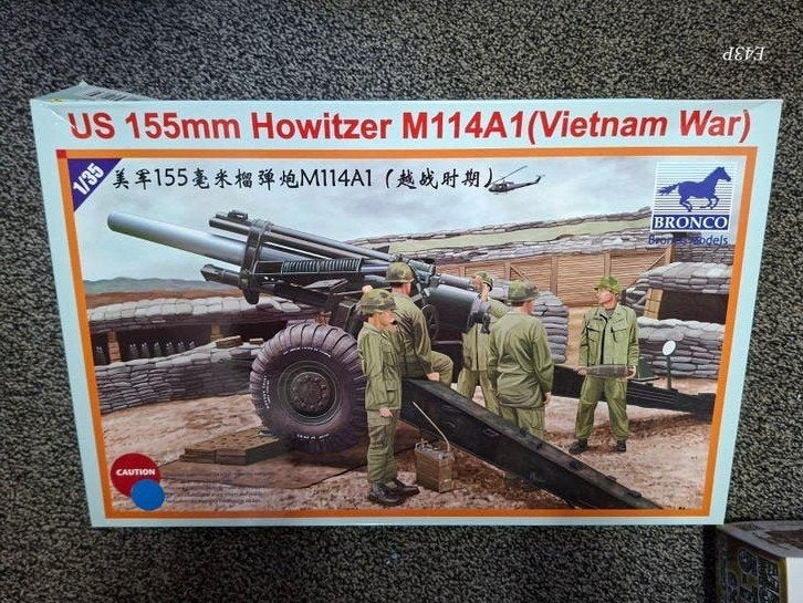 Bronco Models US 155mm Houwitser M114A1 (Vietnam Oorlog), Ophalen of Verzenden, Nieuw, 1:32 tot 1:50