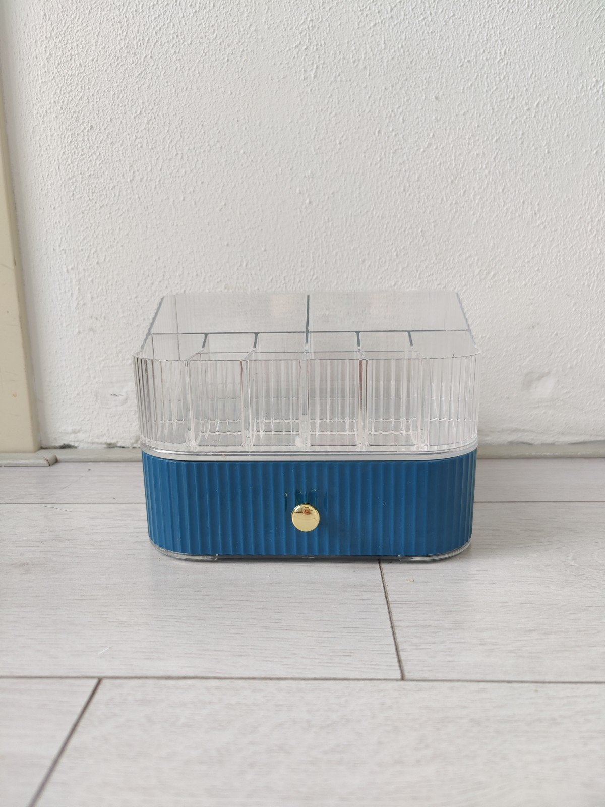 Mooie make-up organizer met lade, Ophalen of Verzenden, Zo goed als nieuw, Toebehoren, Blauw