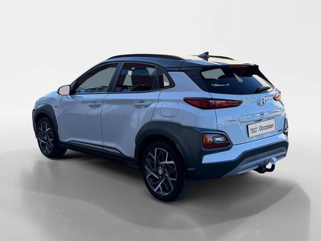 Hyundai Kona 1.6 GDI HEV Premium 105PK AUTOMAAT WK DEAL €, Auto's, Hyundai, 12 maanden, Gebruikt, Euro 6, Wit