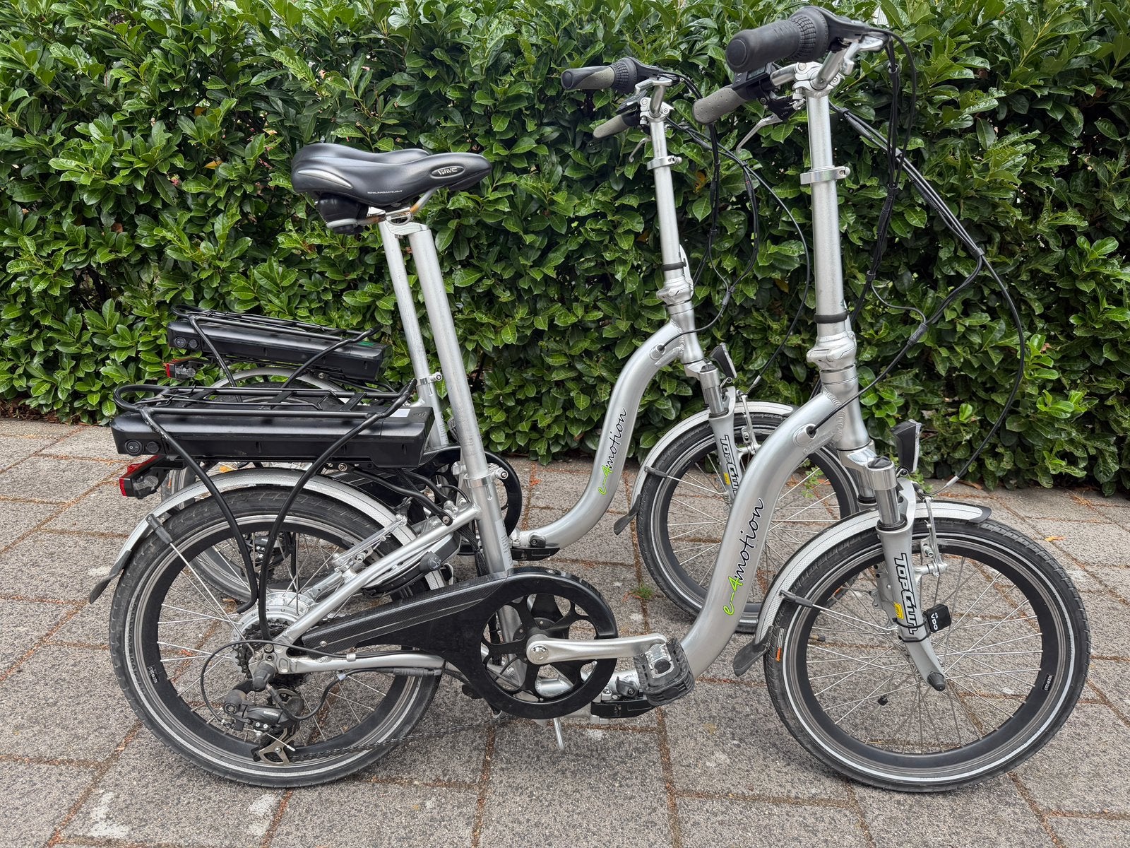 Set van 2 E4motion elektrische vouwfietsen zgan accu, Fietsen en Brommers, Elektrische fietsen, Ophalen, Zo goed als nieuw, Overige merken