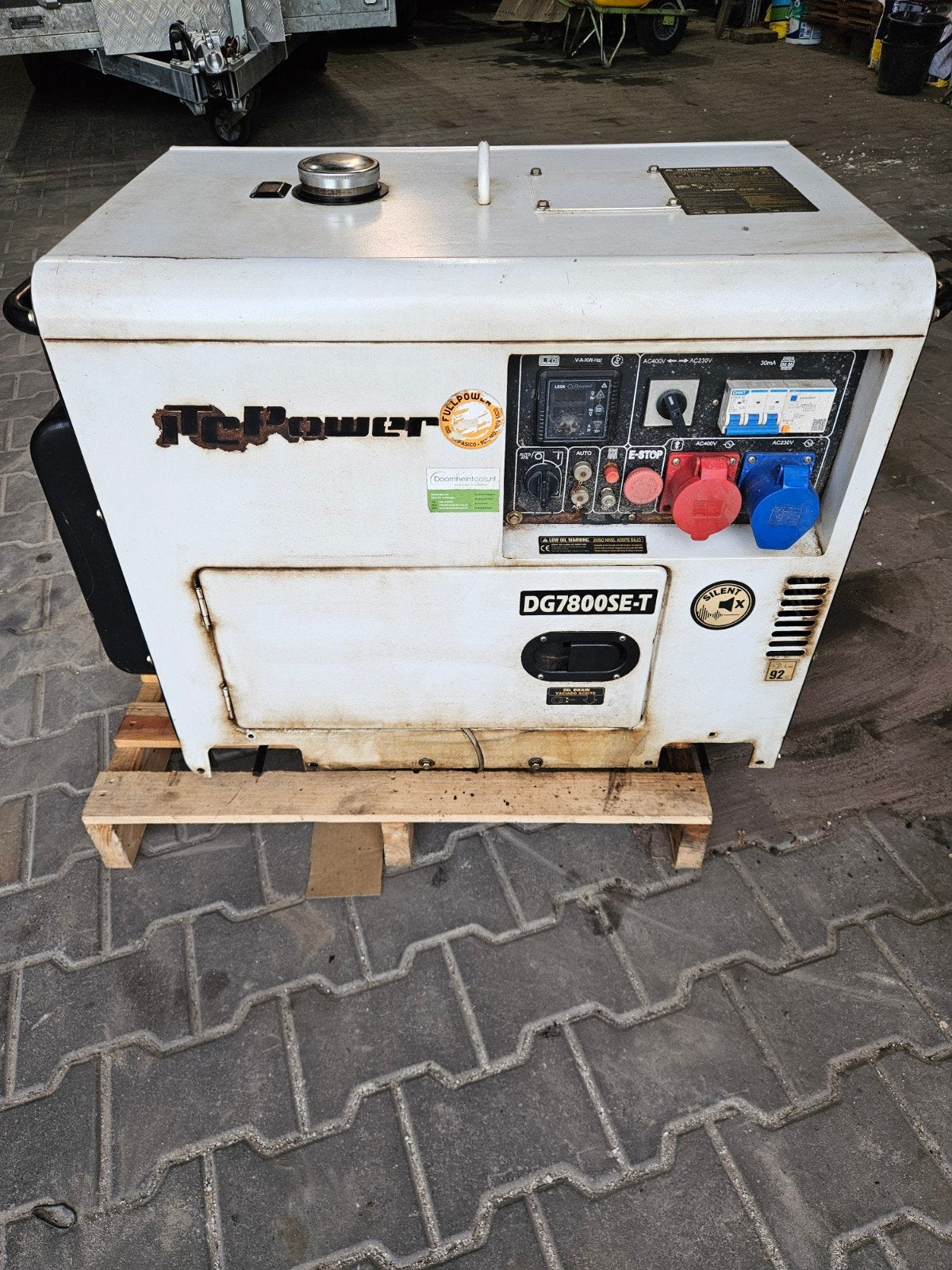 TeCPower DG7800SE-T Aggregaat, Ophalen, Gebruikt, Dieselolie, Geluidgedempt