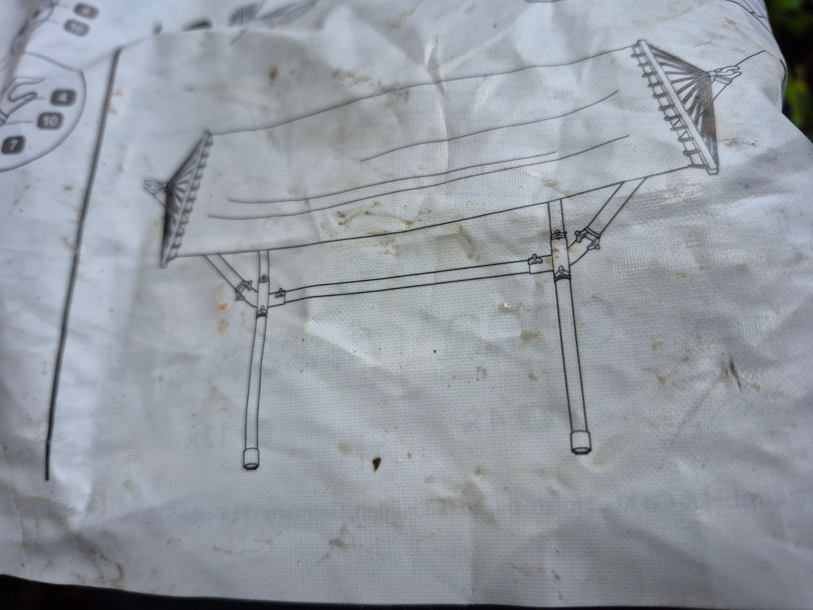hangmat,  witte doek op standaard, gratis ophalen, Tuin en Terras, Ophalen, Gebruikt, Met standaard, Eenpersoons