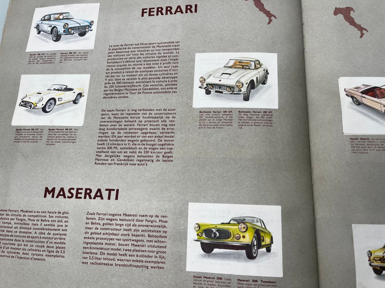 Prenten Album Italiaanse Sportwagens auto’s chocolat Jacques, Ophalen of Verzenden, Zo goed als nieuw, Overige merken