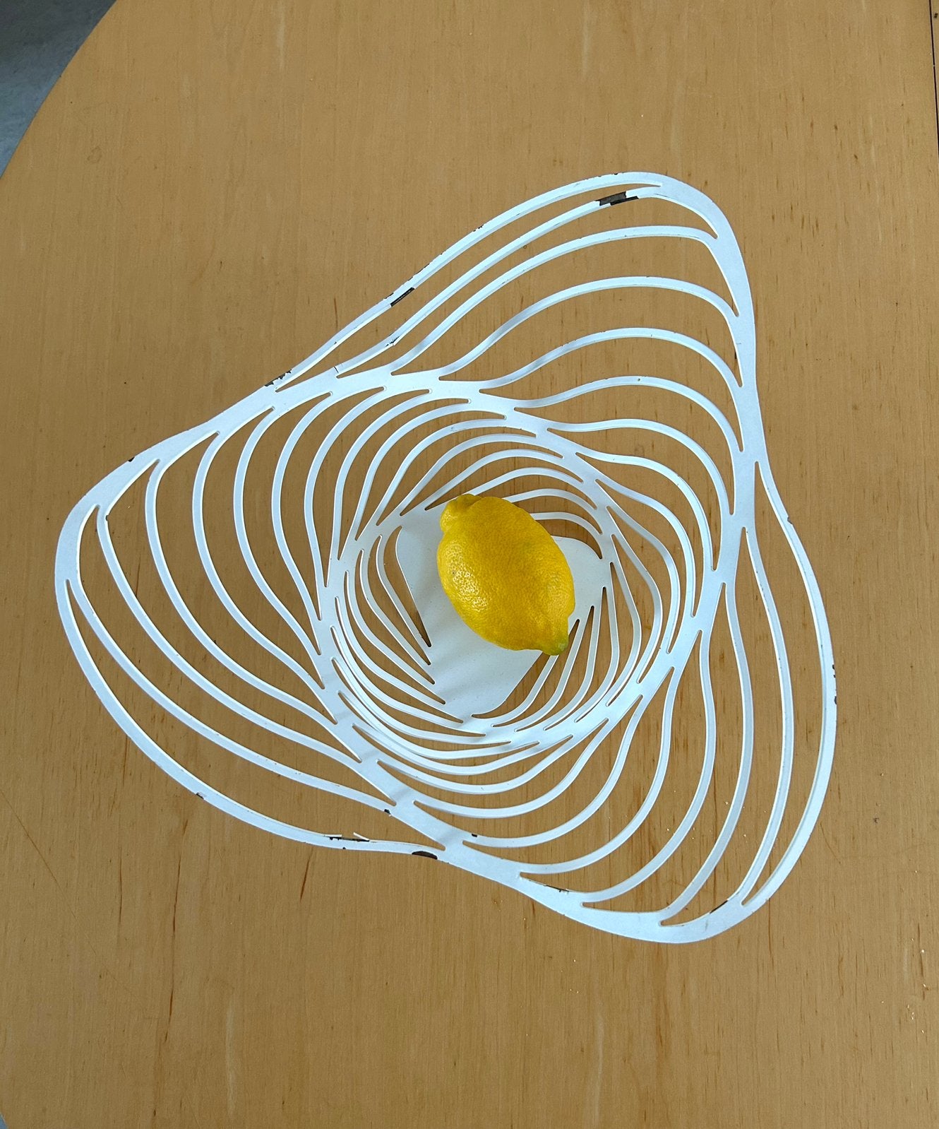 Alessi Trinity citrusschaal wit, Gebruikt, Schaal, Ophalen of Verzenden, Metaal