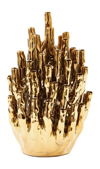 Pols Potten Coral 50-Tulips vaas goud. Nieuw 700,- nu 50%, Huis en Inrichting, Woonaccessoires | Vazen, Ophalen, Zo goed als nieuw