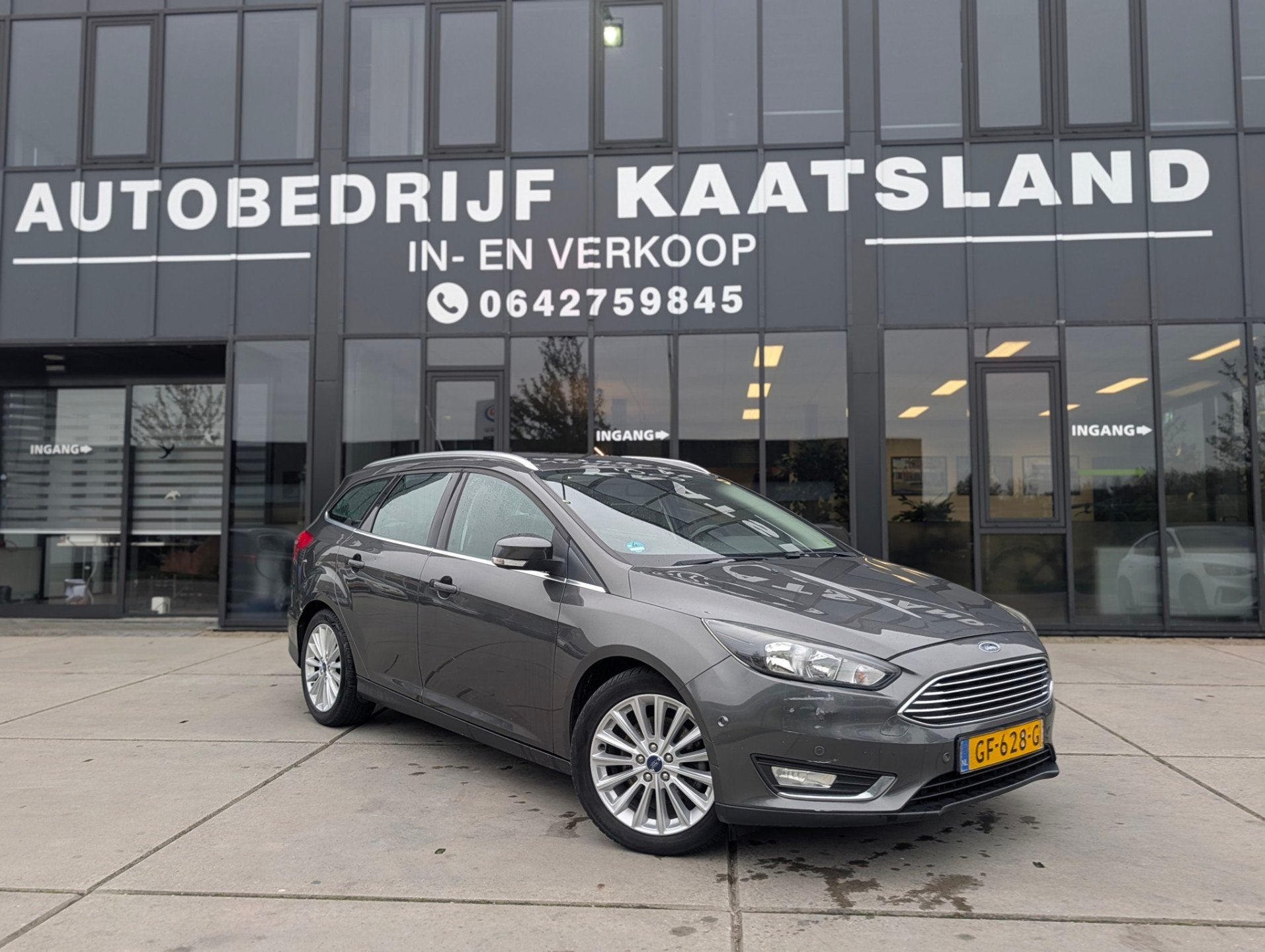 Ford Focus Wagon 2.0 TDCI Titanium Edition - Leer - Pdc - Na, Auto's, 730 kg, 4 cilinders, 150 pk, Leder en Stof