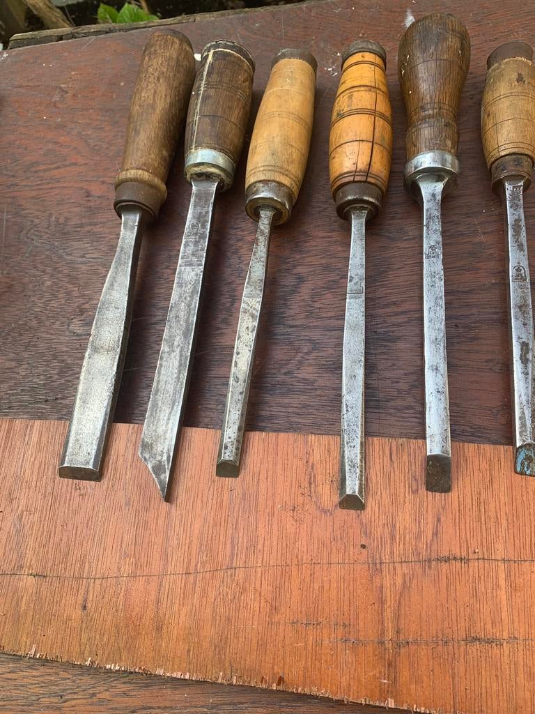Diverse nooitgedagt hakbeitels6x, Antiek en Kunst, Antiek | Gereedschap en Instrumenten, Ophalen of Verzenden