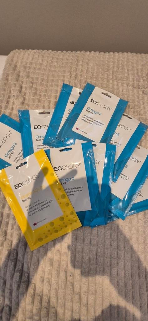 Eqology Omega-3 & K2+D3 Testkits - 10 stuks, Ophalen of Verzenden