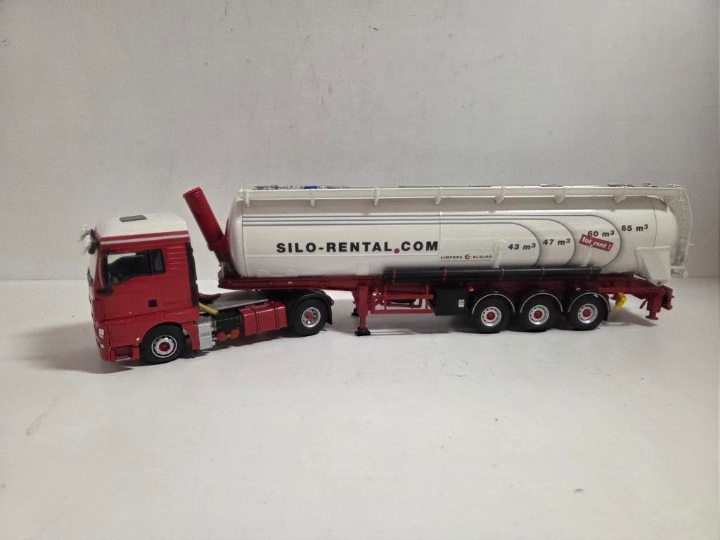 WSI MAN bulksilo Limpens Elsloo, Hobby en Vrije tijd, Modelauto's | 1:50, ., Ophalen of Verzenden, Zo goed als nieuw, .