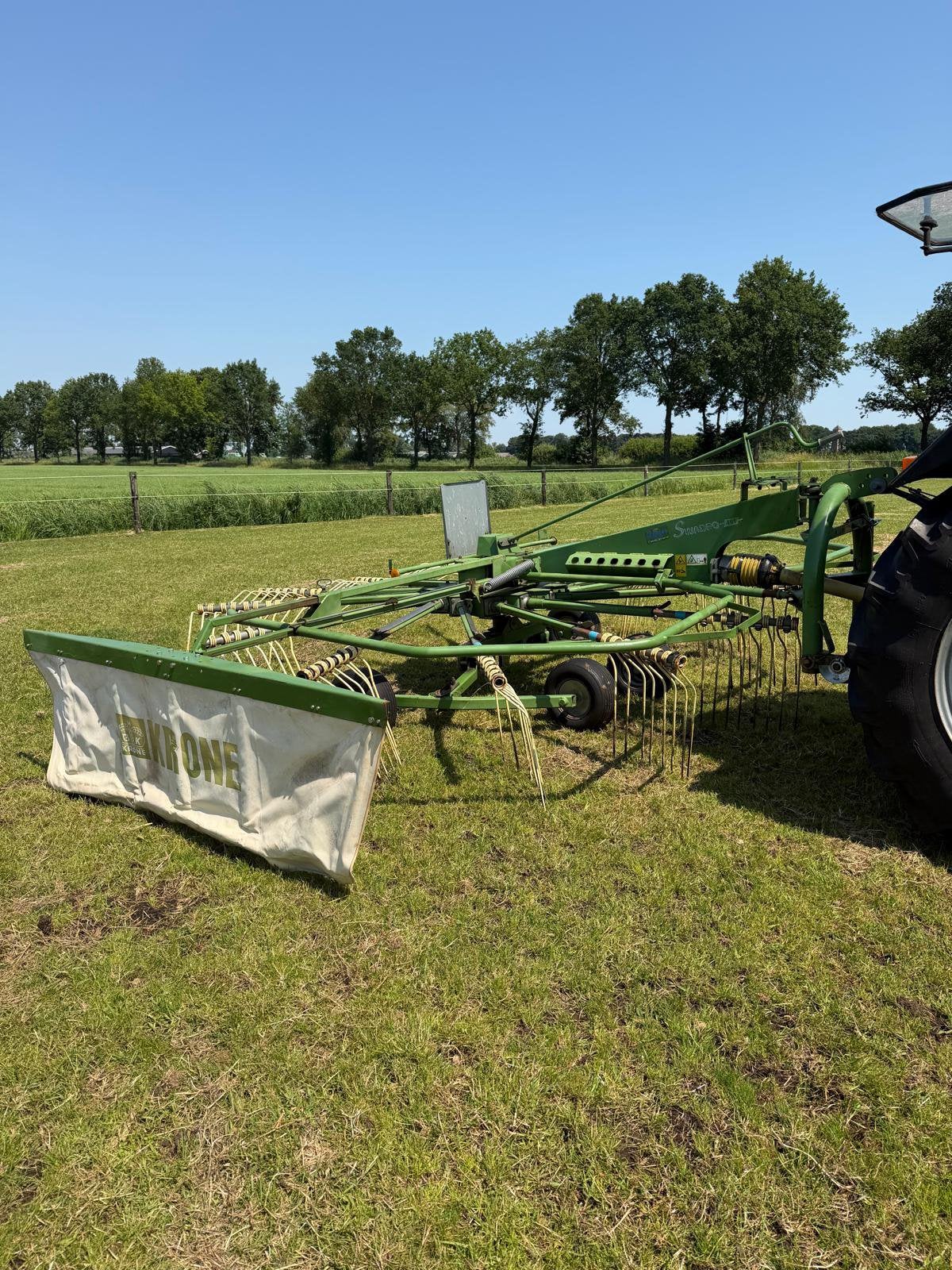 Krone Swadro 461 hark, Ophalen, Oogstmachine