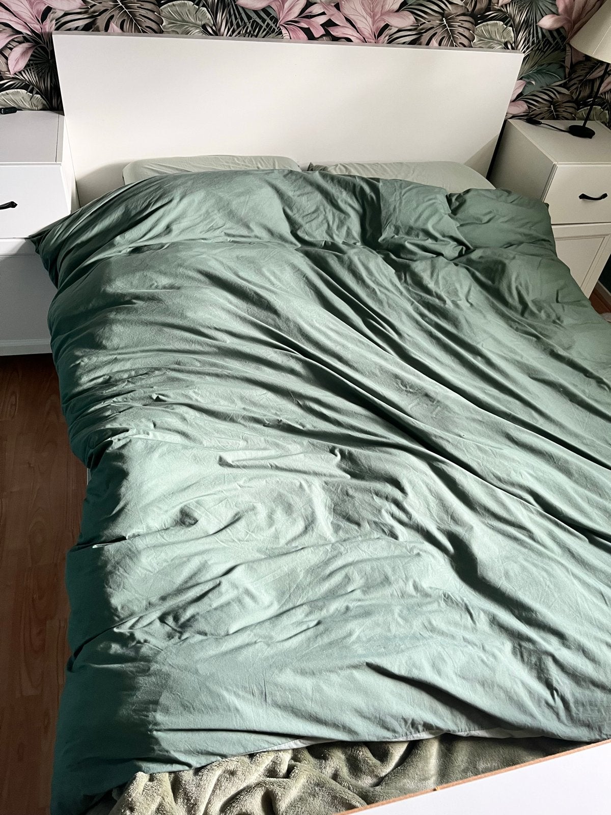 Complete slaapkamer set: Bed, ladekasten, hangkast & nachtka, Ophalen, Gebruikt, Tweepersoons