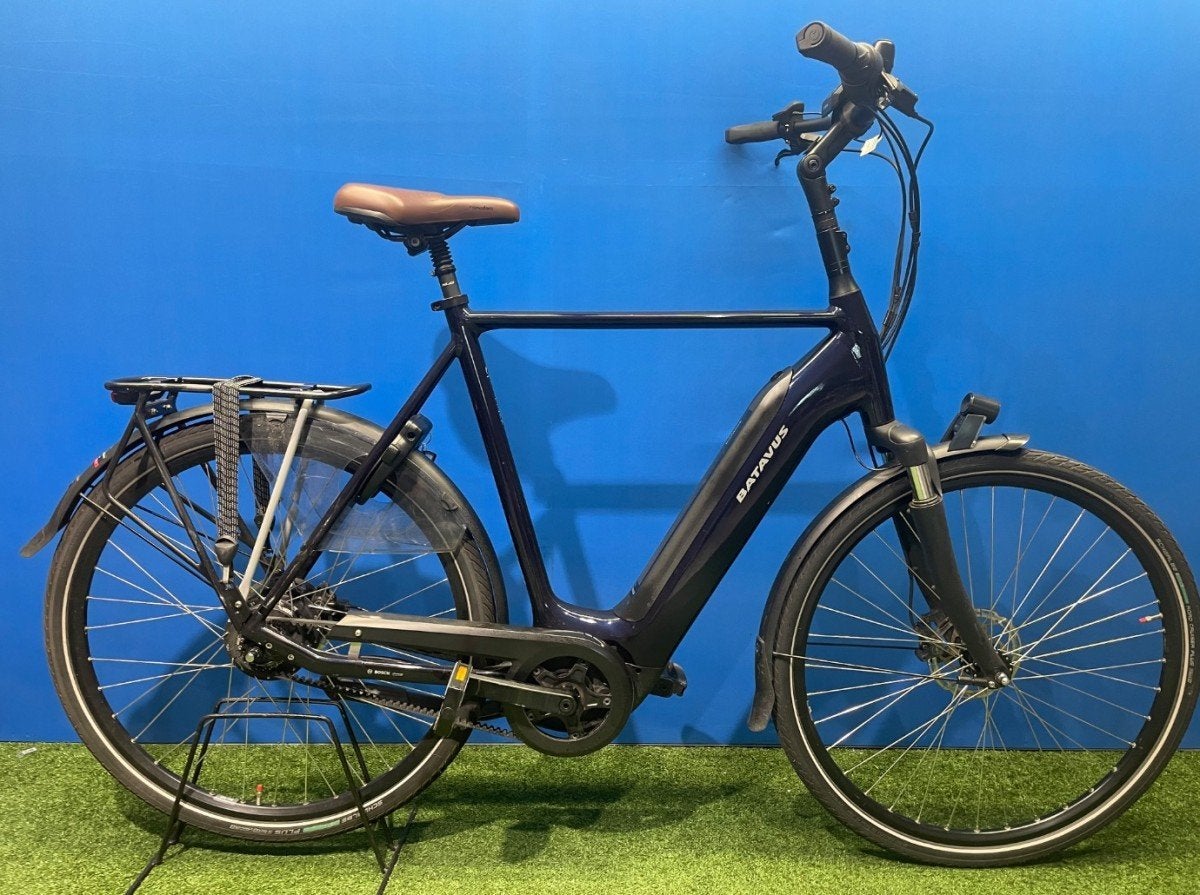 Batavus Finez E-go Power Exclusive Heren Donkerblauw 65 61cm, Fietsen en Brommers, Elektrische fietsen, Ophalen, Gebruikt, -, -