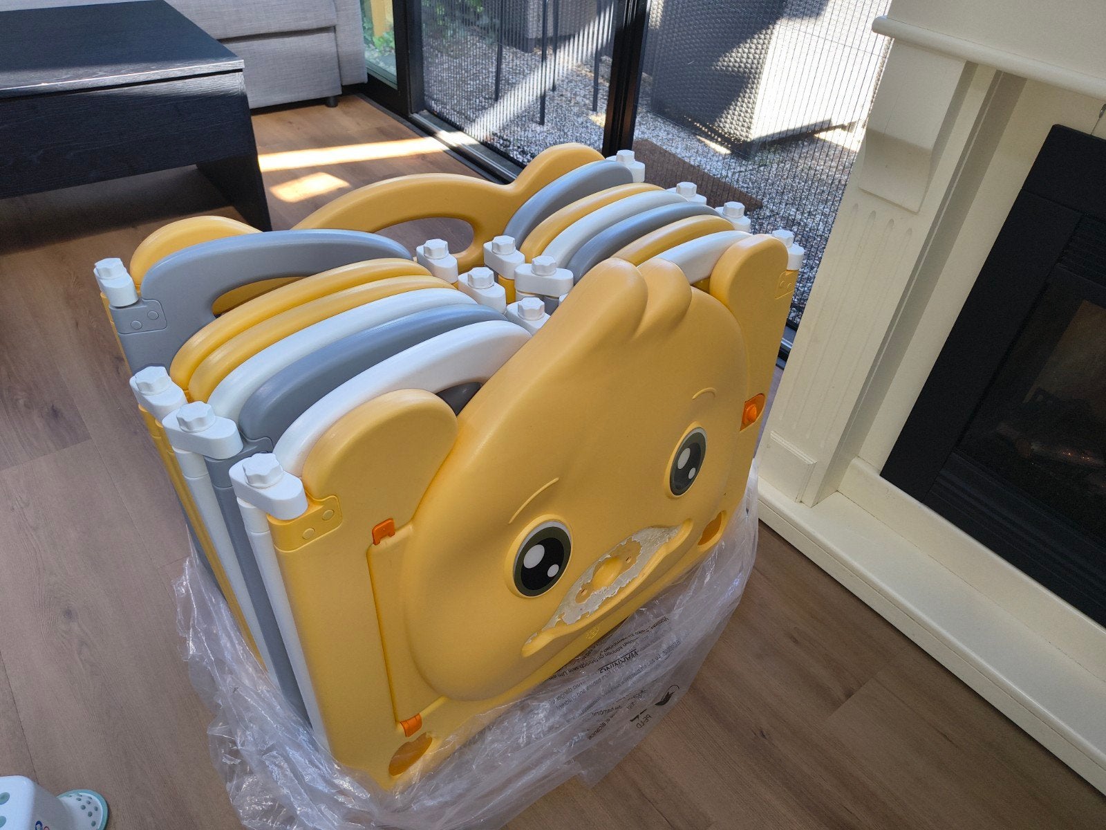 Babybox/Speelhek - Geel en grijs, Kinderen en Baby's, Ophalen, Gebruikt