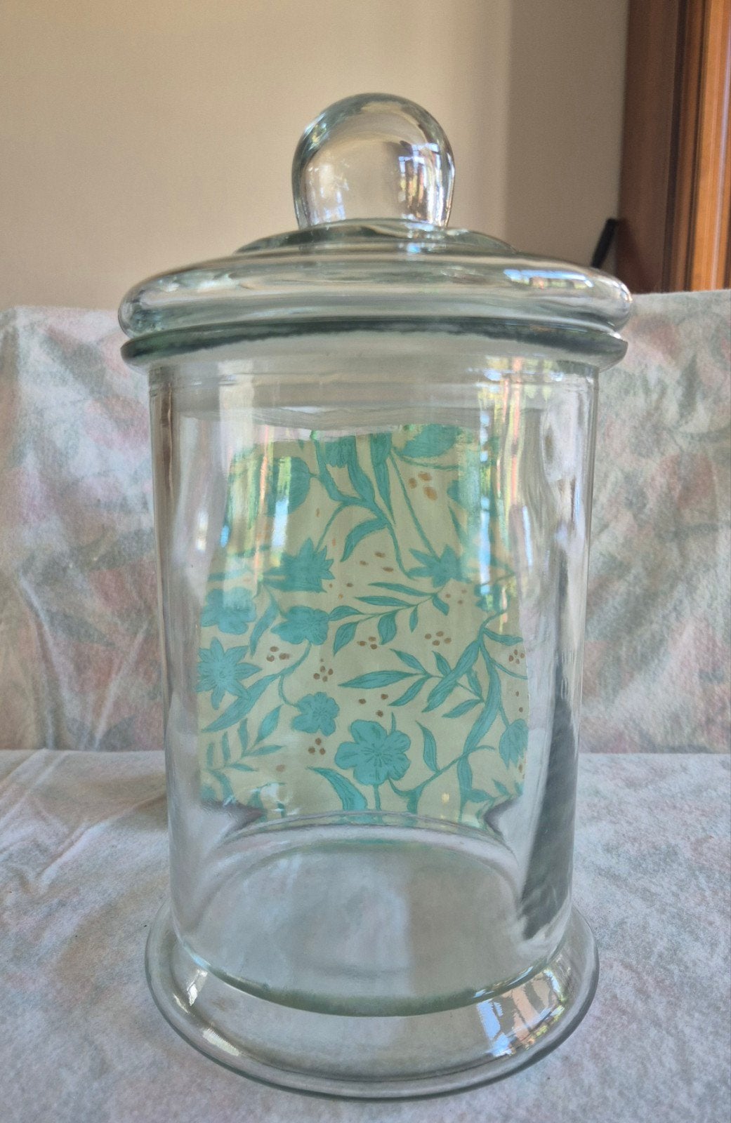 Glazen voorraadpot met deksel, Ophalen of Verzenden, Zo goed als nieuw, Glas