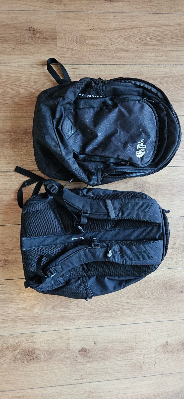 The North Face Connector Rugzak - Zwart (2 stuks), Gebruikt, 25 tot 40 cm, Ophalen of Verzenden, Overige merken