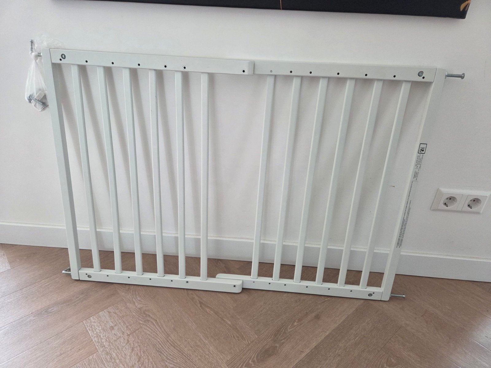 Wit houten traphekje Liam (63 - 103,5 cm), Kinderen en Baby's, Traphekjes, Ophalen, Zo goed als nieuw, Hout, 100 tot 115 cm