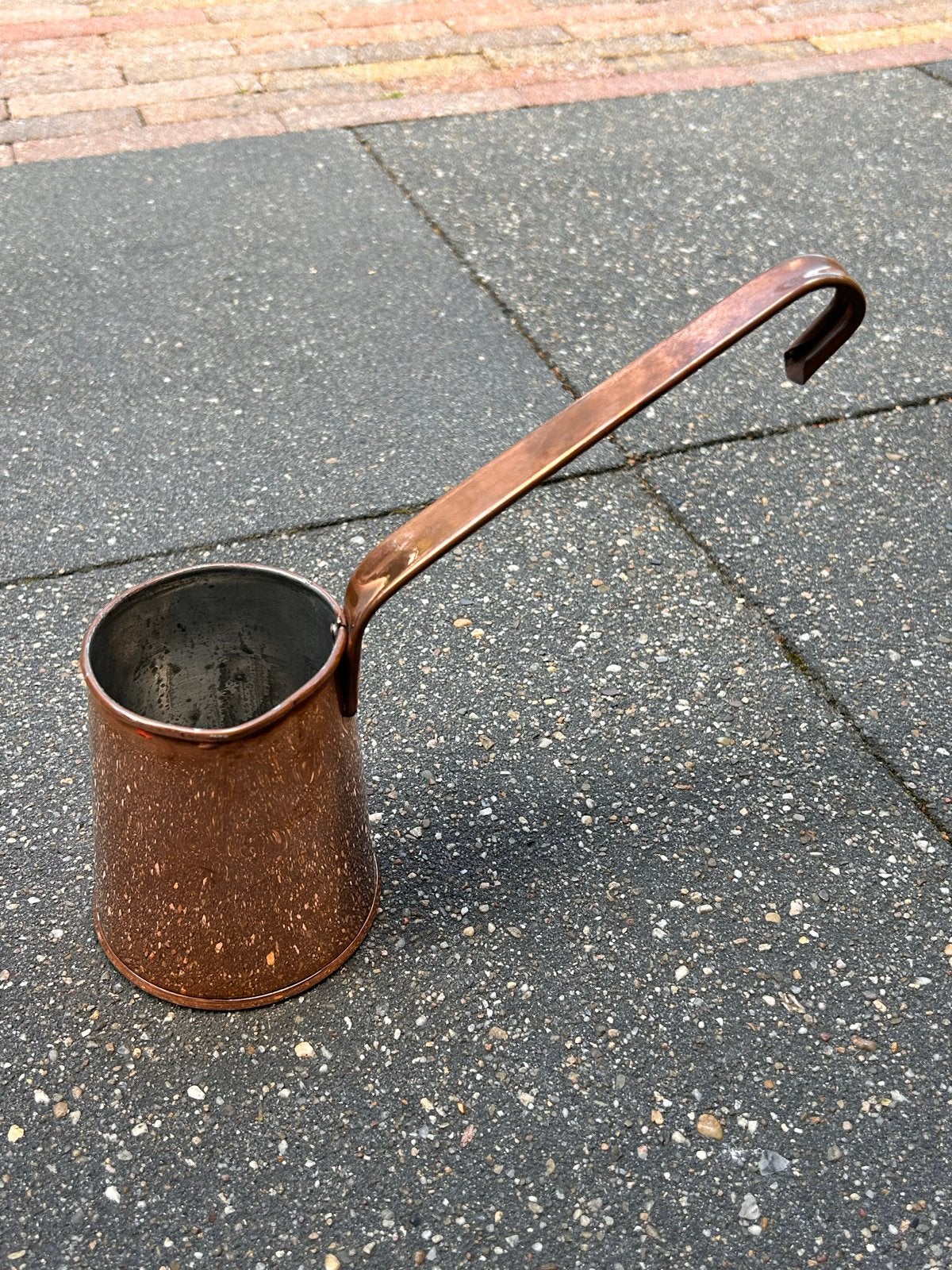 Oude koperen melkkan / schenkkan, Ophalen of Verzenden, Koper