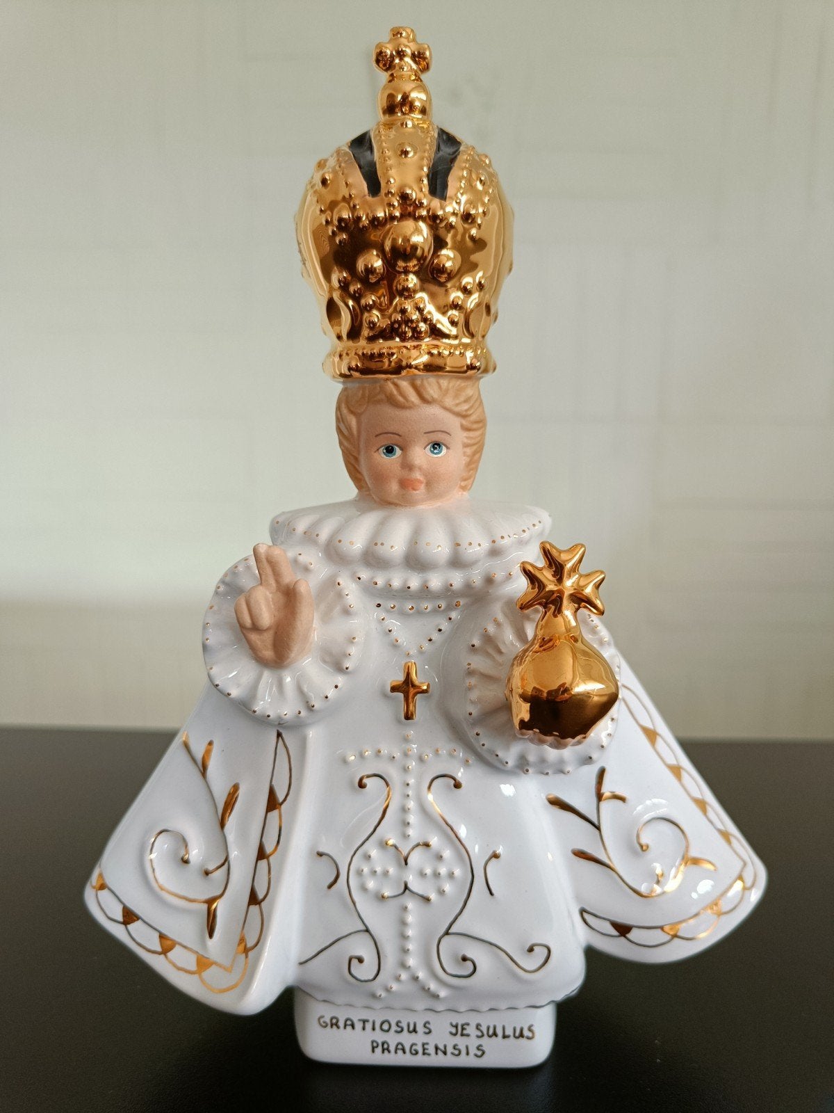 Porseleinen Kindje Jezus van Praag - Aureta Figural, Antiek en Kunst, Ophalen of Verzenden