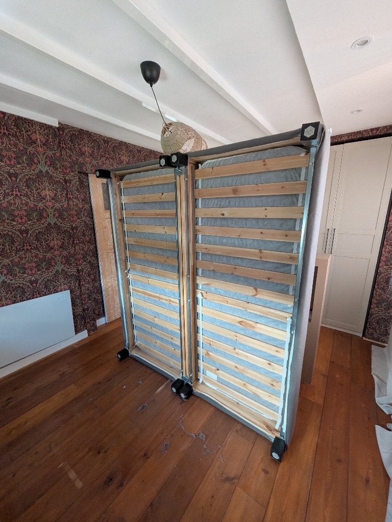 IKEA bedbodems 90x200 koppelbaar, Ophalen, Tweepersoons, Zo goed als nieuw, Bedbodem